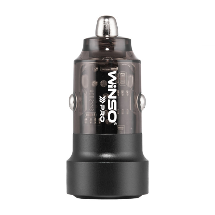 Автомобільний зарядний пристрій Winso Pro 75W 1xUSB-C+1xUSB-A, transparent