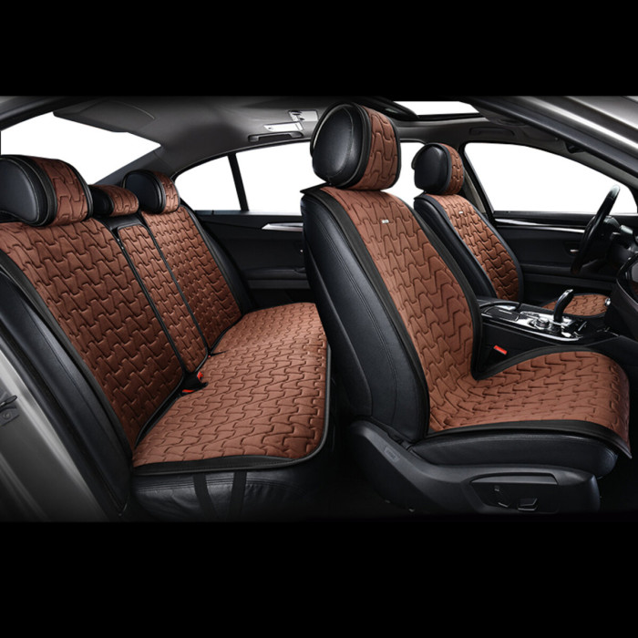 Комплект преміум накидок для сидінь Beltex Chicago, black-coffee