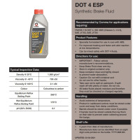 Гальмівна рідина Comma DOT 4 ESP Brake Fluid 1л