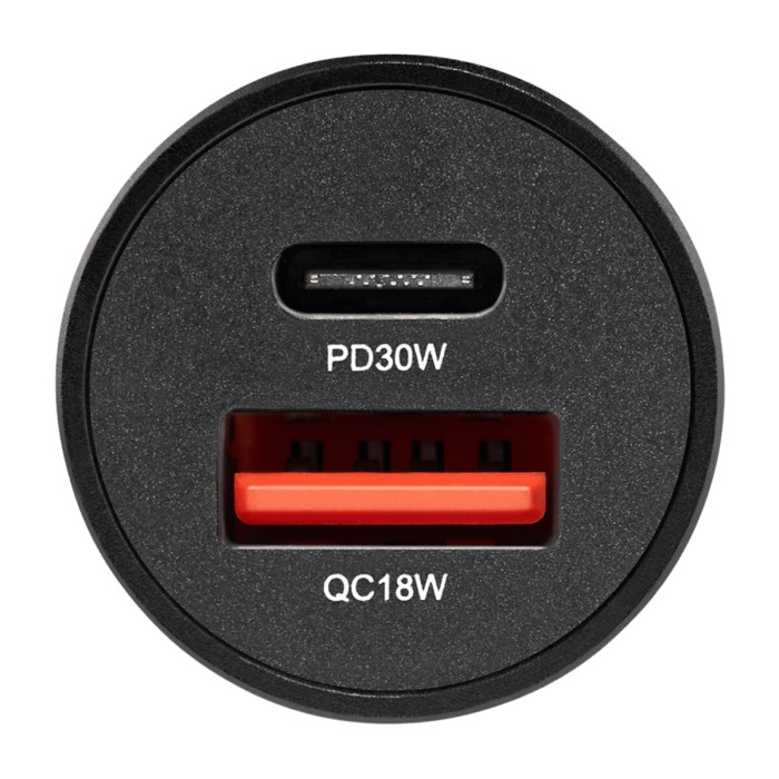 Автомобільний зарядний пристрій Winso Pro 48W 1xUSB-C+1xUSB-A, metal