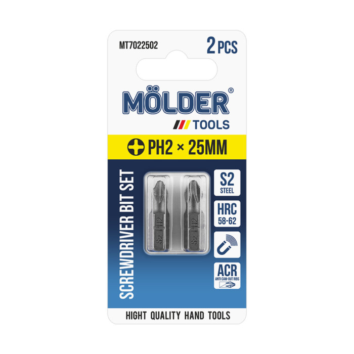 Набір біт Molder PH2x25мм 2шт