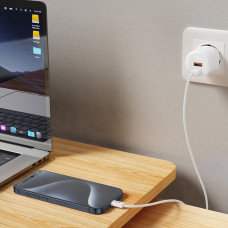 Мережевий зарядний пристрій XO L151 30W 1USB-A+1USB-C білий