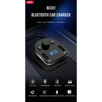 FM-трансмітер XO BCC01 Bluetooth+FM+MP3 чорний