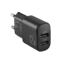 Мережевий зарядний пристрій Winso Pro 12W 2xUSB-A чорний