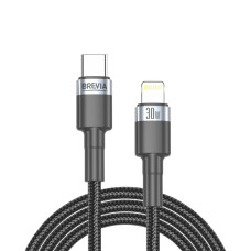Кабель Brevia Type-C to Lightning 30W 2м, чорний ZIP (53200BCLZ1)