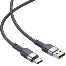 Кабель Brevia USB to Type-C 2,4А 1,2м, чорний box (52120BUCC1)