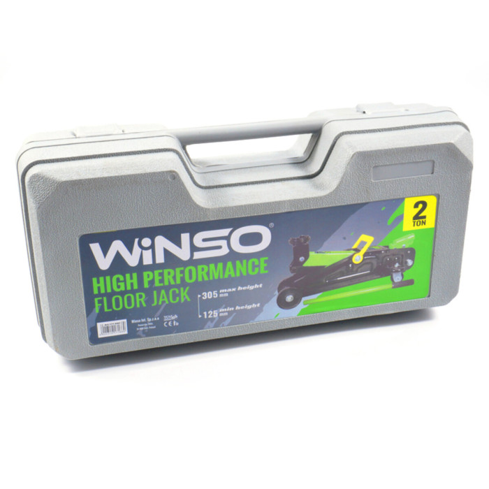 Домкрат гідравлічний підкатний Winso 2т 125-305мм у кейсі