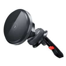 Тримач телефону автомобільний XO з бездротовою зарядкою CX015 15W Magnetic Car Air Outlet Wireless чорний
