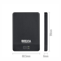 Повербанк (Power Bank) Brevia ePower 5000mAh MagSafe SuperSlim PD20W, Qі15W LCD чорний