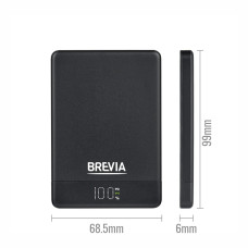Повербанк (Power Bank) Brevia ePower 5000mAh MagSafe SuperSlim PD20W, Qі15W LCD чорний