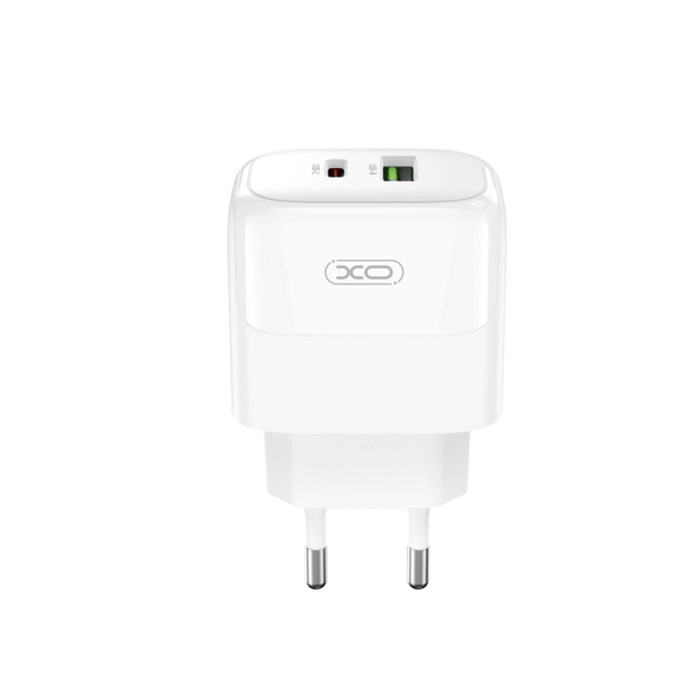 Мережевий зарядний пристрій XO L138 PD30W/QC18W 1USB-A+1USB-C білий
