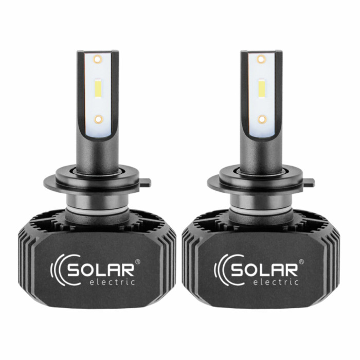 Автолампа Solar LED H7 12/24V 6000K 5000Lm 40W, CSP1860 2шт