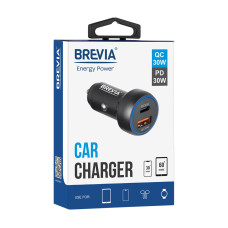 Автомобільний зарядний пристрій Brevia ePower Dual PowerMax Metal LED 60W 1xUSB-C+1xUSB-A