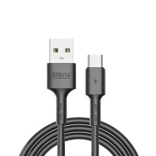 Кабель Brevia USB to Micro 2,4A 1м, чорний ZIP (51100BUMZ1)