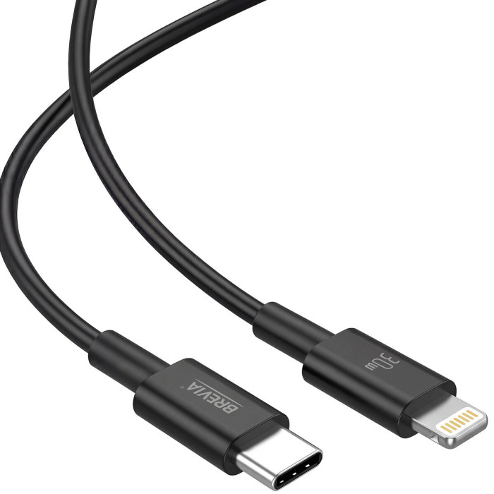 Кабель Brevia Type-C to Lightning 30W 1м, чорний box (55100BCLC1)