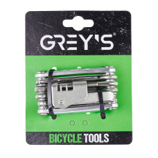 Мультитул Grey's 2/2.5/3/4/5/6/8мм, пласка викрутка/Philips, витискач ланцюга, лопатка