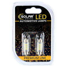 Автолампа Solar LED 24V SV8.5 T11x36 6SMD white, 2шт