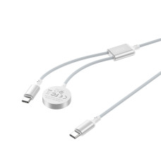 Бездротовий зарядний пристрій XO CX030 2в1 Type-c + Watch Charger білий