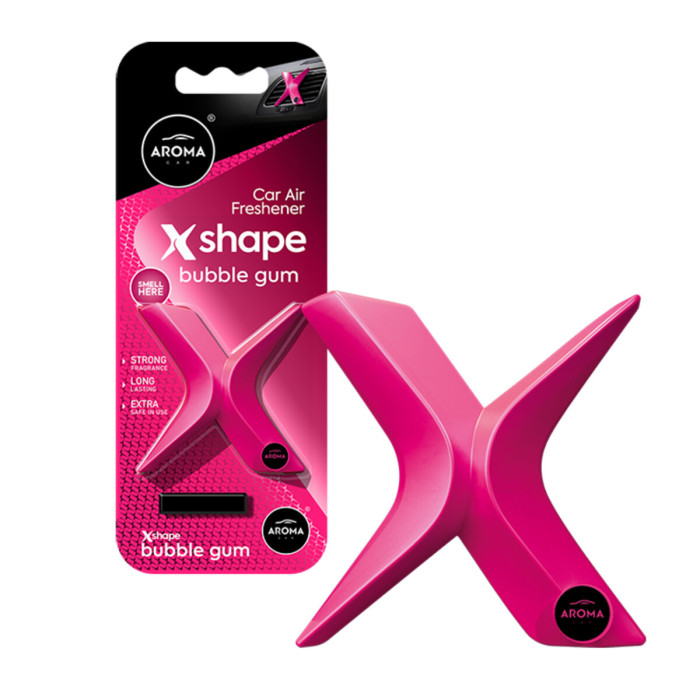 Ароматизатор на дефлектор Aroma Car X Shape 10г - Bubble Gum сухий