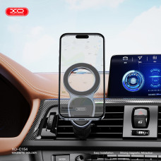 Тримач телефону автомобільний XO C155 Round Drip Magnetic Air Vent чорний