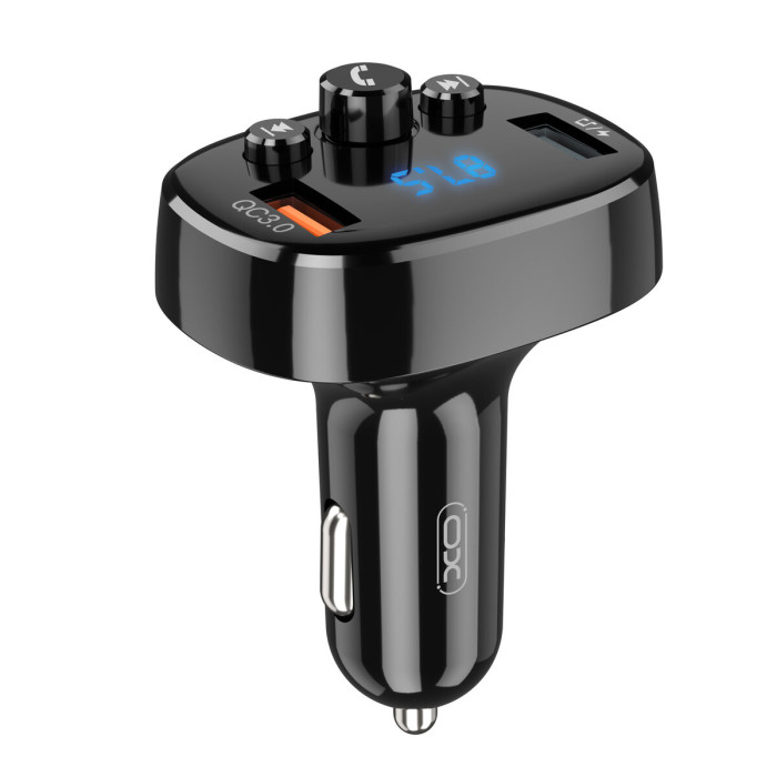 FM-трансмітер XO BCC03 Bluetooth+QC чорний