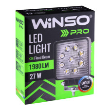 Фара світлодіодна Winso Pro Epistar розсіяний 10-30V, 27W (9x3W), 1шт (780650)