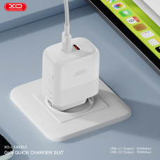 Мережевий зарядний пристрій XO L140 Dual C35W 2USB-C білий