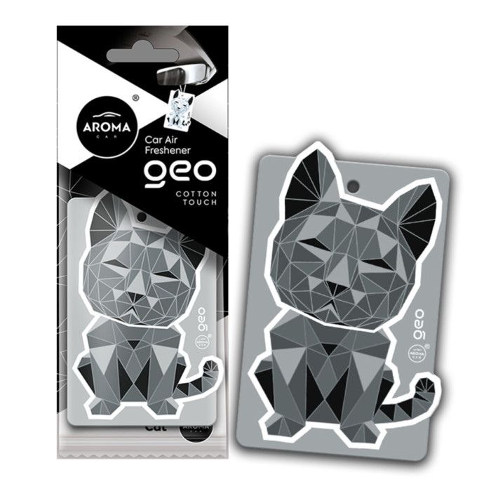 Ароматизатор Aroma Car Cellulose Geo Cat - White Cotton Touch сухий