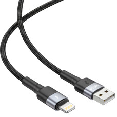 Кабель Brevia USB to Lightning 2,4А 2м, чорний ZIP (53200BULZ1)