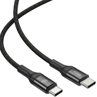 Кабель Brevia Type-C to Type-C 60W 1м, чорний ZIP (56100BCCZ1)