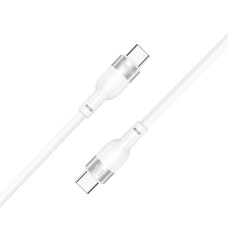 Кабель Brevia Type-C to Type-C 60W 1,2м, білий ZIP (52120WCCZ1)