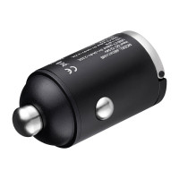 Автомобільний зарядний пристрій Brevia ePower NanoMetal 38W 1xUSB-C+1xUSB-A чорний