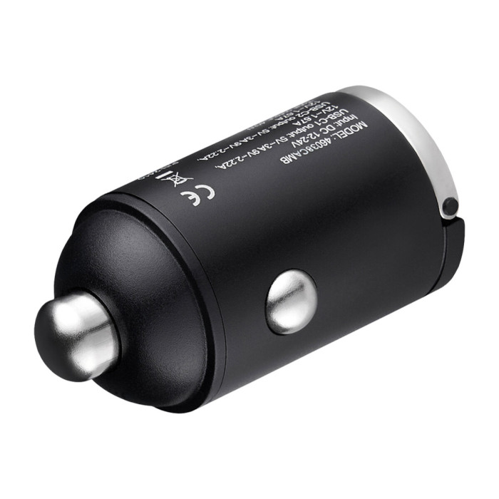 Автомобільний зарядний пристрій Brevia ePower NanoMetal 38W 1xUSB-C+1xUSB-A чорний