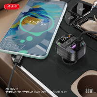 FM-трансмітер XO BCC17 Smart Bluetooth+MP3 A+C Dual Port чорний