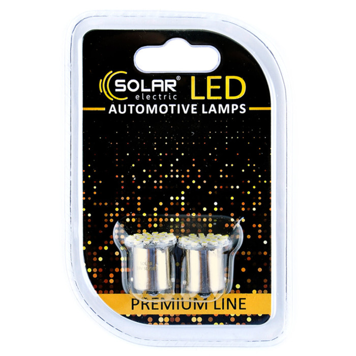 Автолампа Solar LED 24V G18.5 BA15s 22SMD white, 2шт