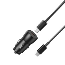 Автомобільний зарядний пристрій XO CC57 PD25W Smart Metal Single C Port + Type-C кабель чорний