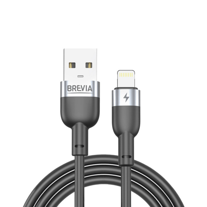 Кабель Brevia USB to Lightning 2,4А 1,2м, чорний box (52120BULC1)