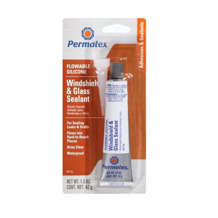 Герметик Permatex Flowable Silicone Windshield & Glass Sealer силіконовий холодного затвердіння 42г