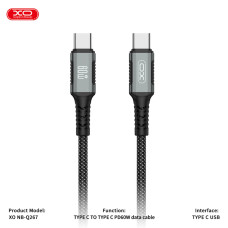 Кабель XO Magnetic Braided Type-C to Type-C 60W 1м чорний