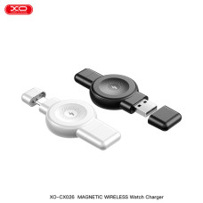 Бездротовий зарядний пристрій XO CX026 Watch Wireless Charger Apple/Samsung USB/Type-C білий