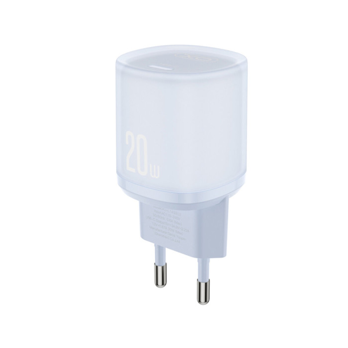 Мережевий зарядний пристрій XO L143 PD20W Single USB-C Charger синій