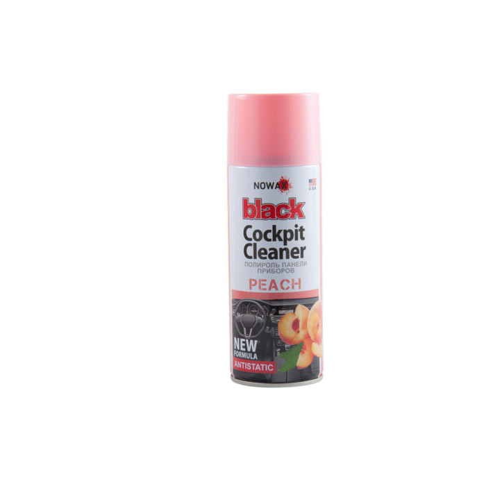 Поліроль для панелі приладів Nowax Cockpit Cleaner Spray Персик, 450мл