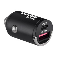 Автомобільний зарядний пристрій Winso Pro 38W USB-C+USB-A mini Metal