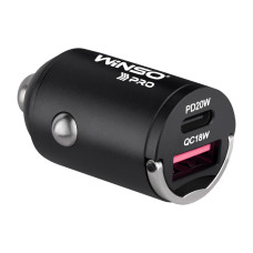 Автомобільний зарядний пристрій Winso Pro 38W USB-C+USB-A mini Metal