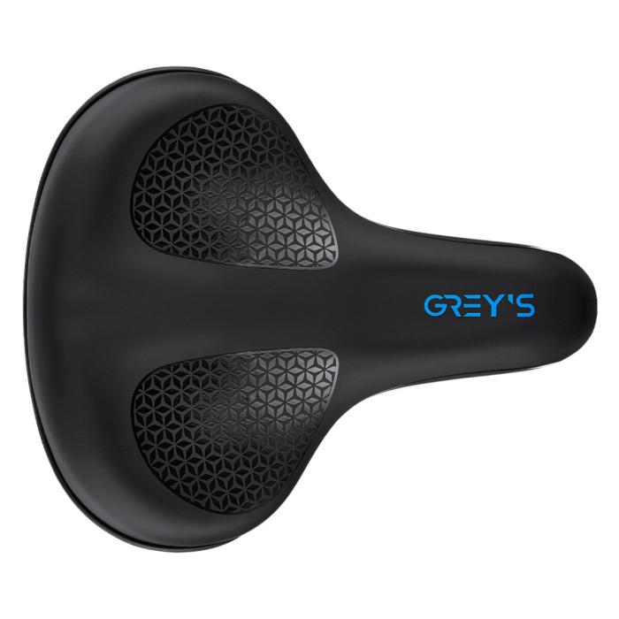 Сідло велосипедне Grey's 260мм*215мм чорне (GR70240)