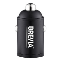 Автомобільний зарядний пристрій Brevia ePower NanoMetal 38W 1xUSB-C+1xUSB-A чорний