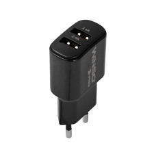 Мережевий зарядний пристрій Winso Pro 12W 2xUSB-A чорний