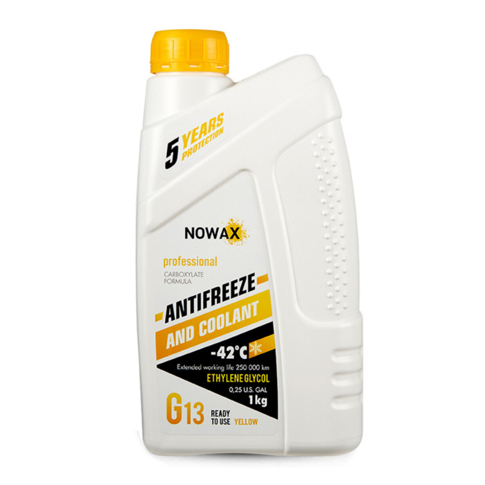 Антифриз Nowax Yellow G13 жовтий готовий 1кг