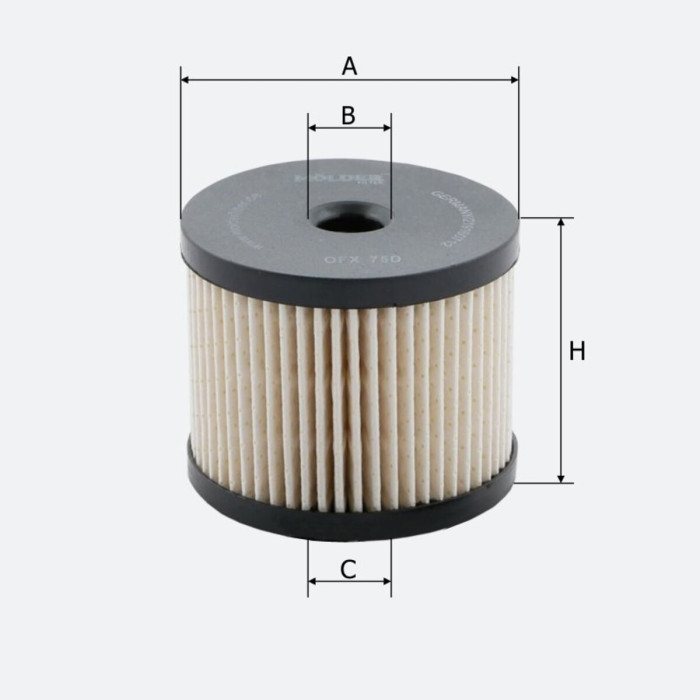 Фільтр паливний Molder Filter KFX 75D (WF8256, KX85DEco, PU830X)