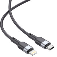 Кабель Brevia Type-C to Lightning 30W 1,2м, чорний box (52120BCLC1)